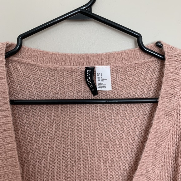 PINK OVERSIZED WRAP SWEATER - Picture 3 of 10